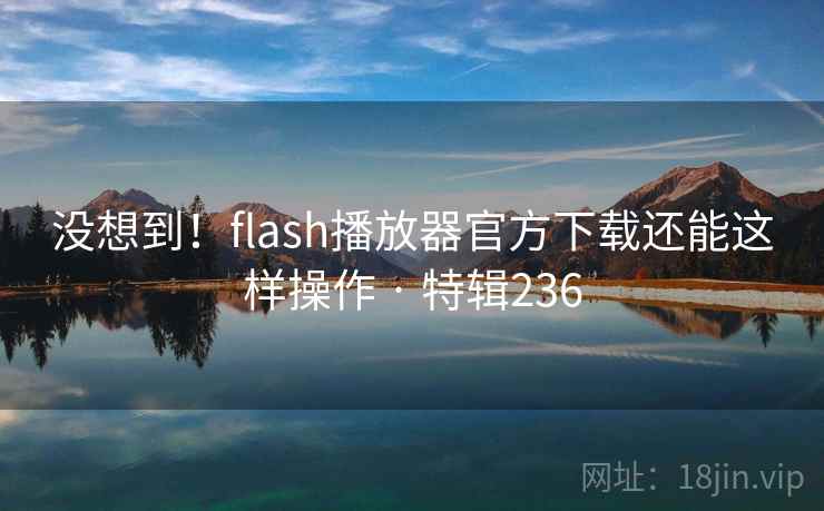 没想到!flash播放器官方下载还能这样操作 · 特辑236 第2张 没想到!flash播放器官方下载还能这样操作 · 特辑236 第2张